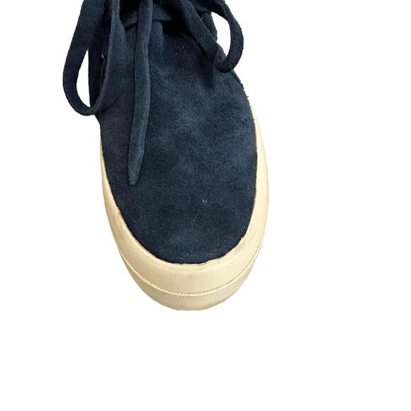 Visvim Navy Flynt Hi Sashiko Suede Sneakers Size 8 - Picture 4 of 10